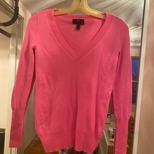 J.Crew Pink Italian 100% Cashmere V-Neck Sweater Size XXS!!